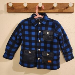 Urban Outfitters Kids Blue and Black Plaid Jacket